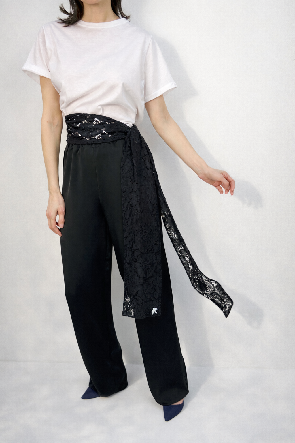 Pantaloni satin Straight