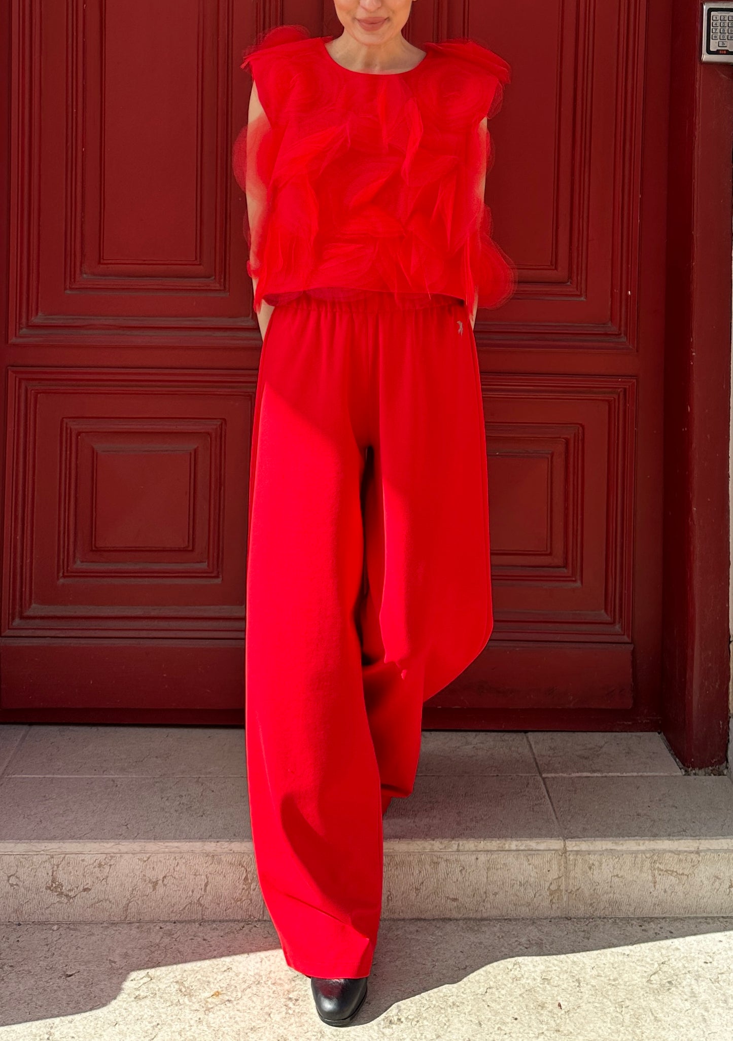 Bestseller "Handmade petals top", RED