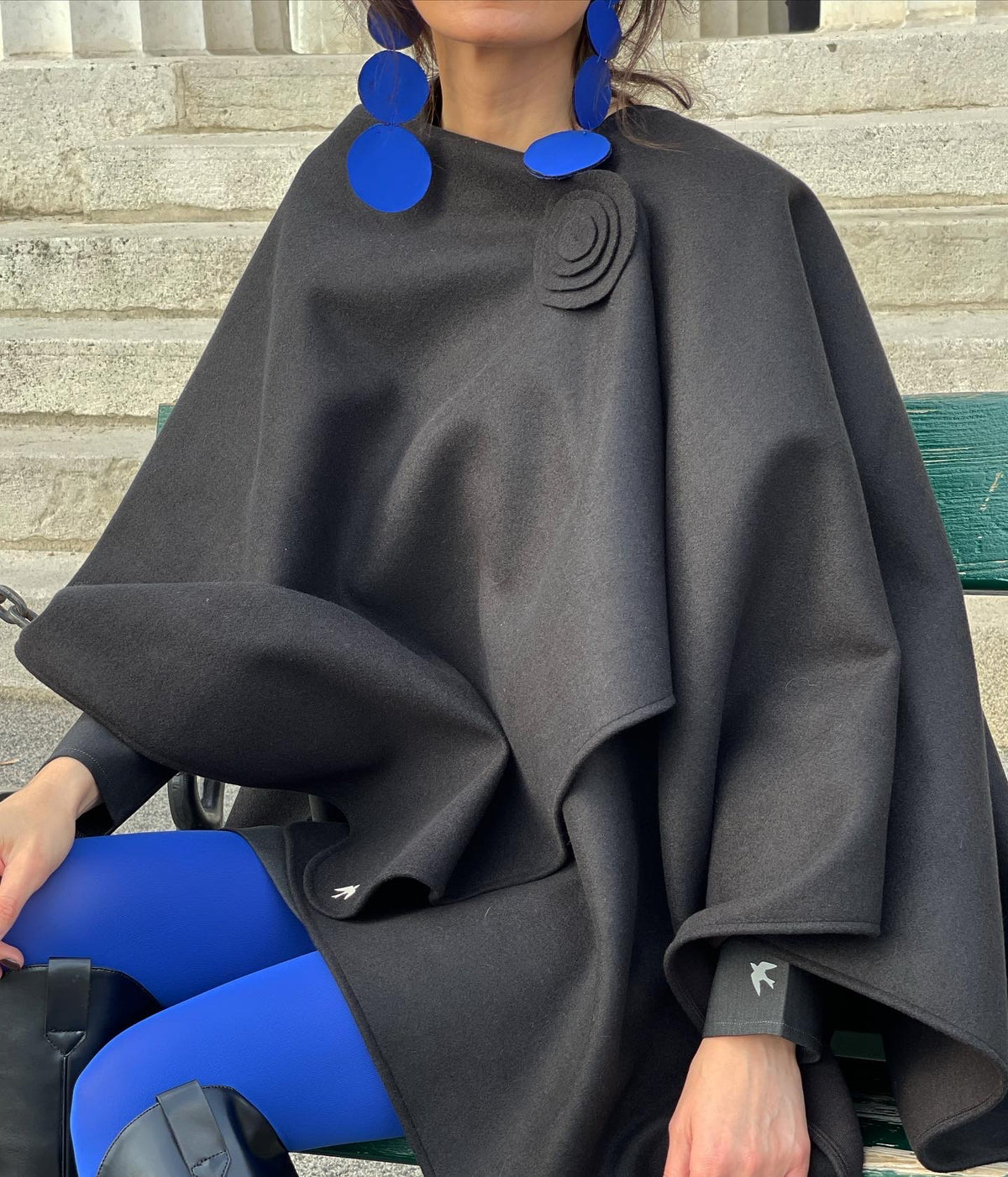 Capă-şal BLUE BIRD one size, BLACK