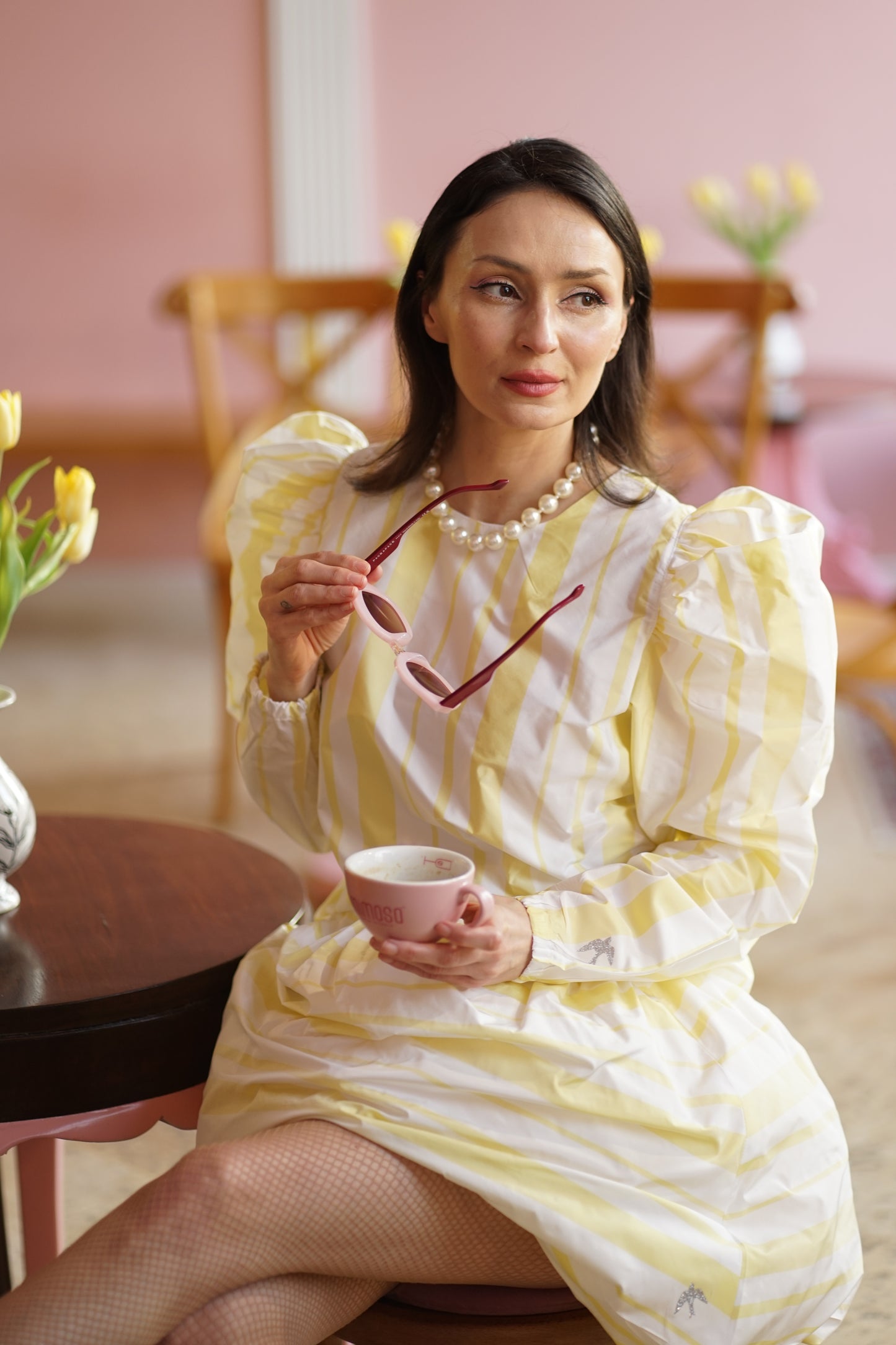 BLUZA BUFANTA CU DUNGI, YELLOW