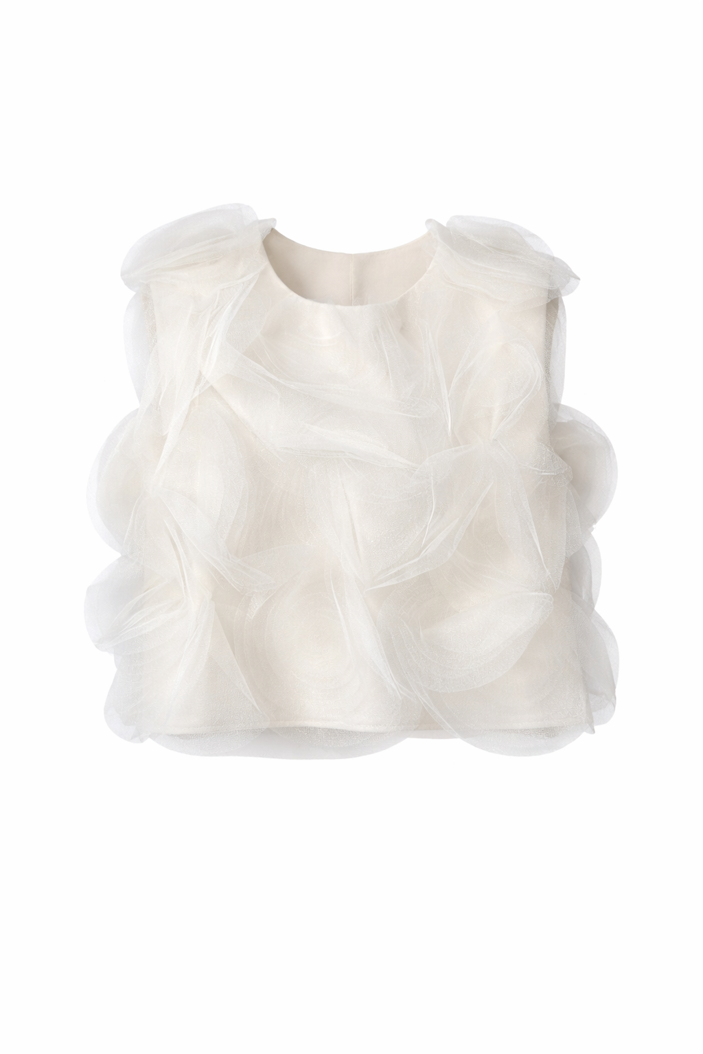 Bestseller "Handmade petals top", CREAM