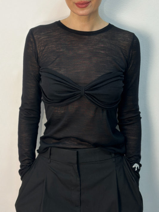 Bluza cu sutien aparent
