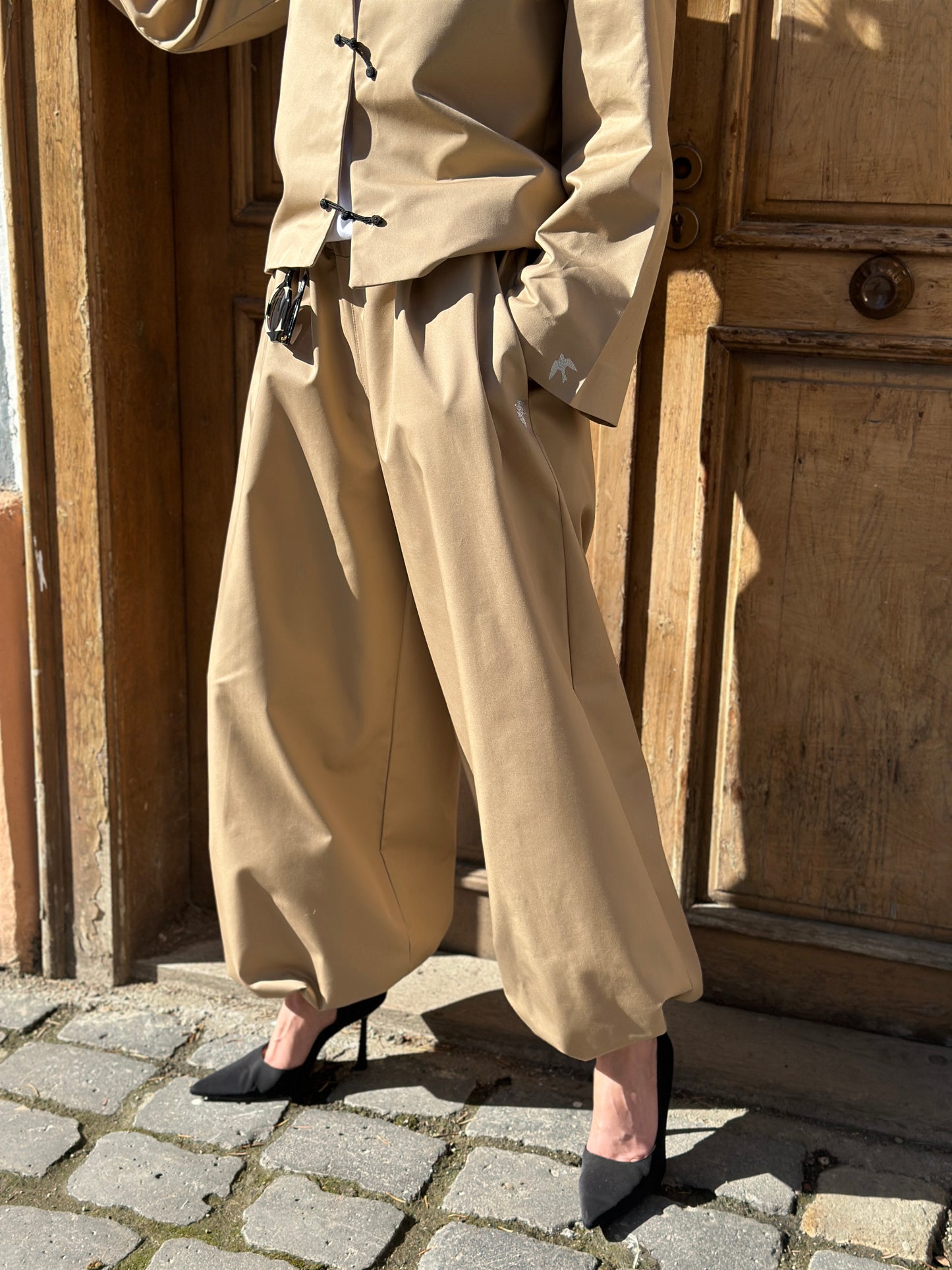 Pantaloni bufanti DONNA, BEIGE