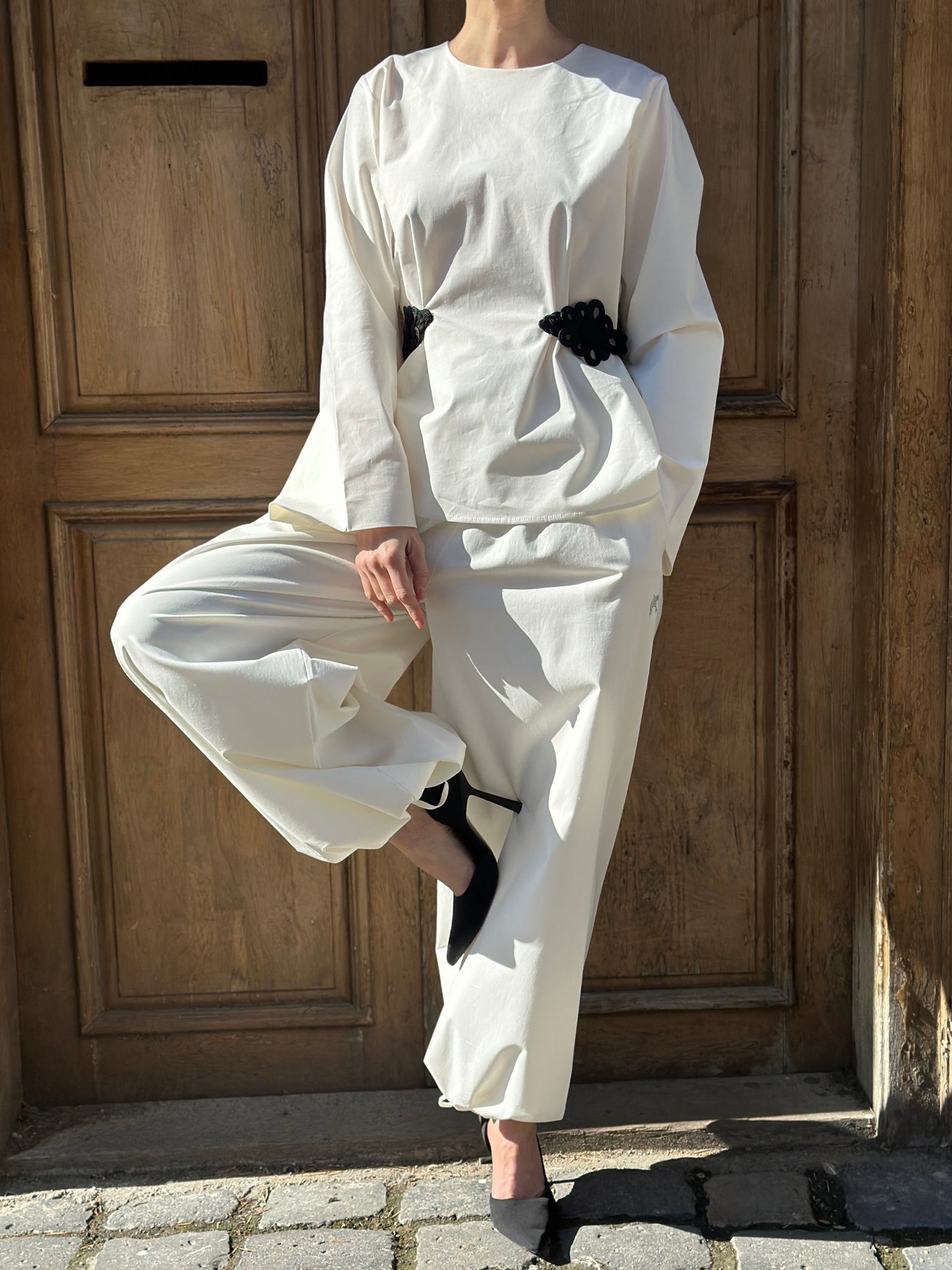 Pantaloni bufanti DONNA, WHITE