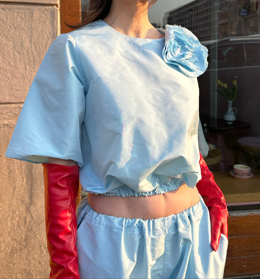 TOP BUFANT CANDY, BABY BLUE