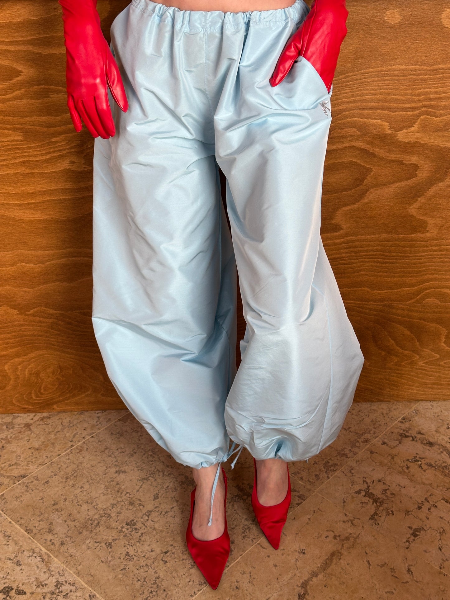 PANTALONI BUFANTI, BABY BLUE