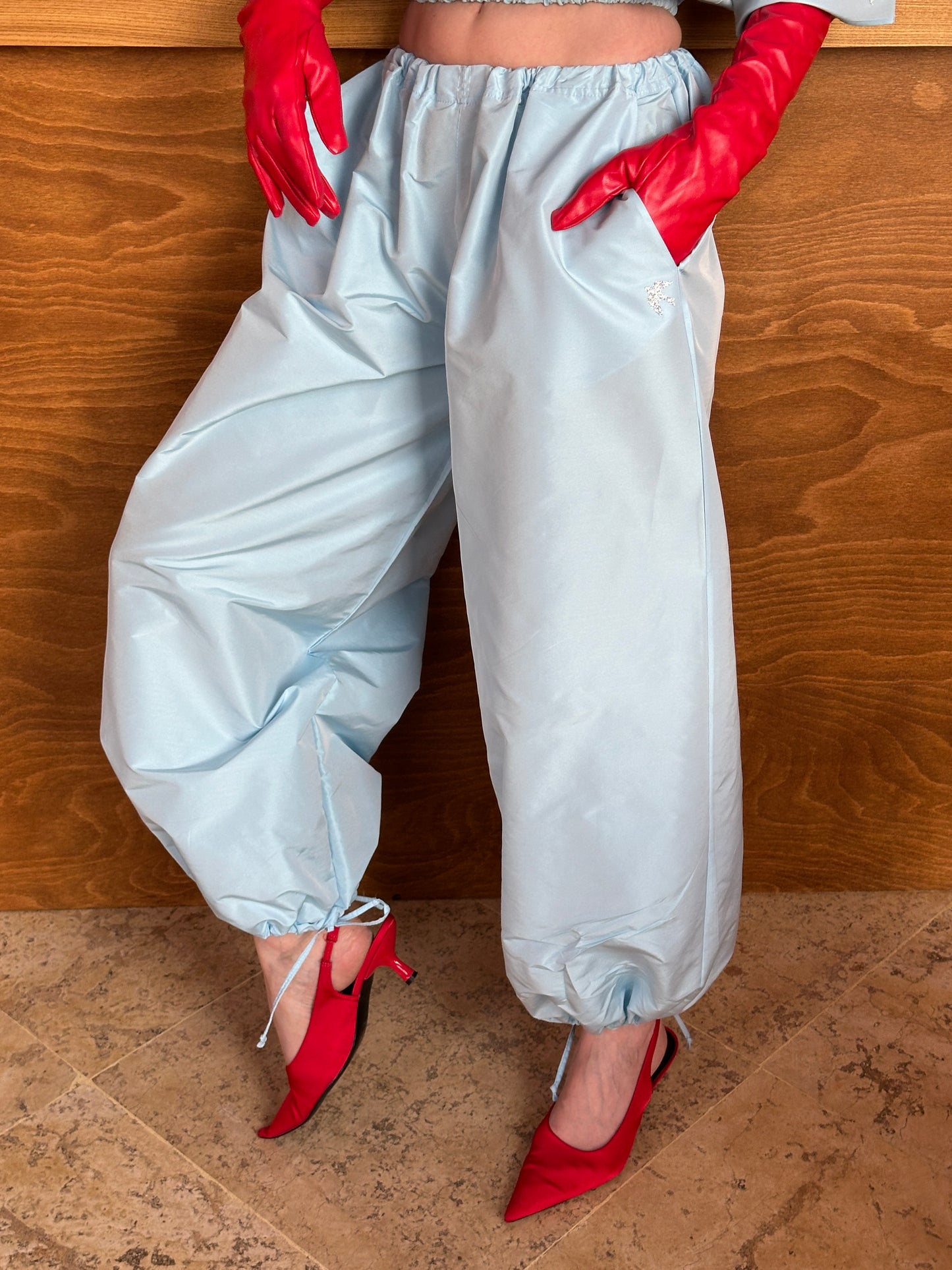 PANTALONI BUFANTI, BABY BLUE