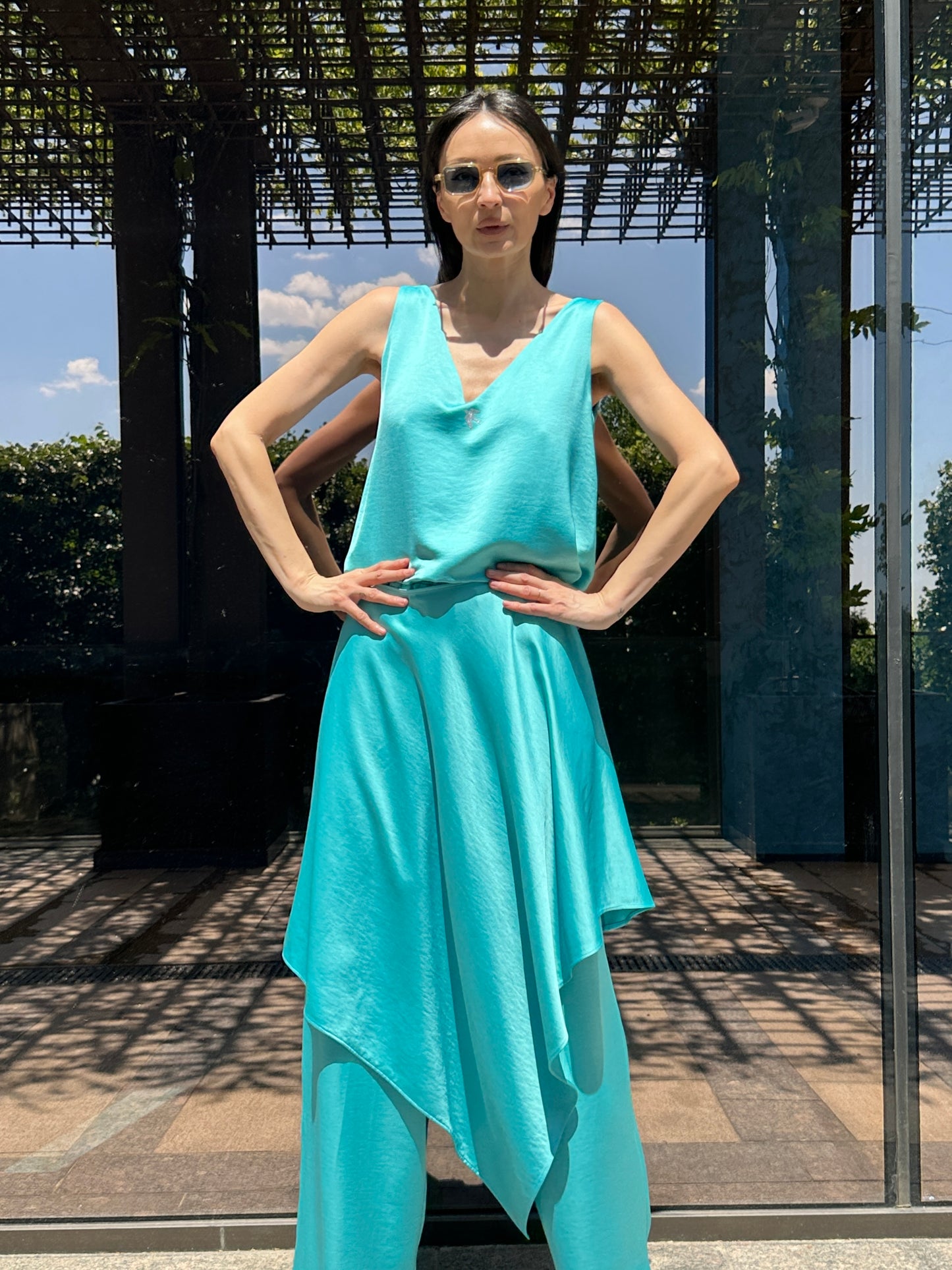 Set din satin- TOP